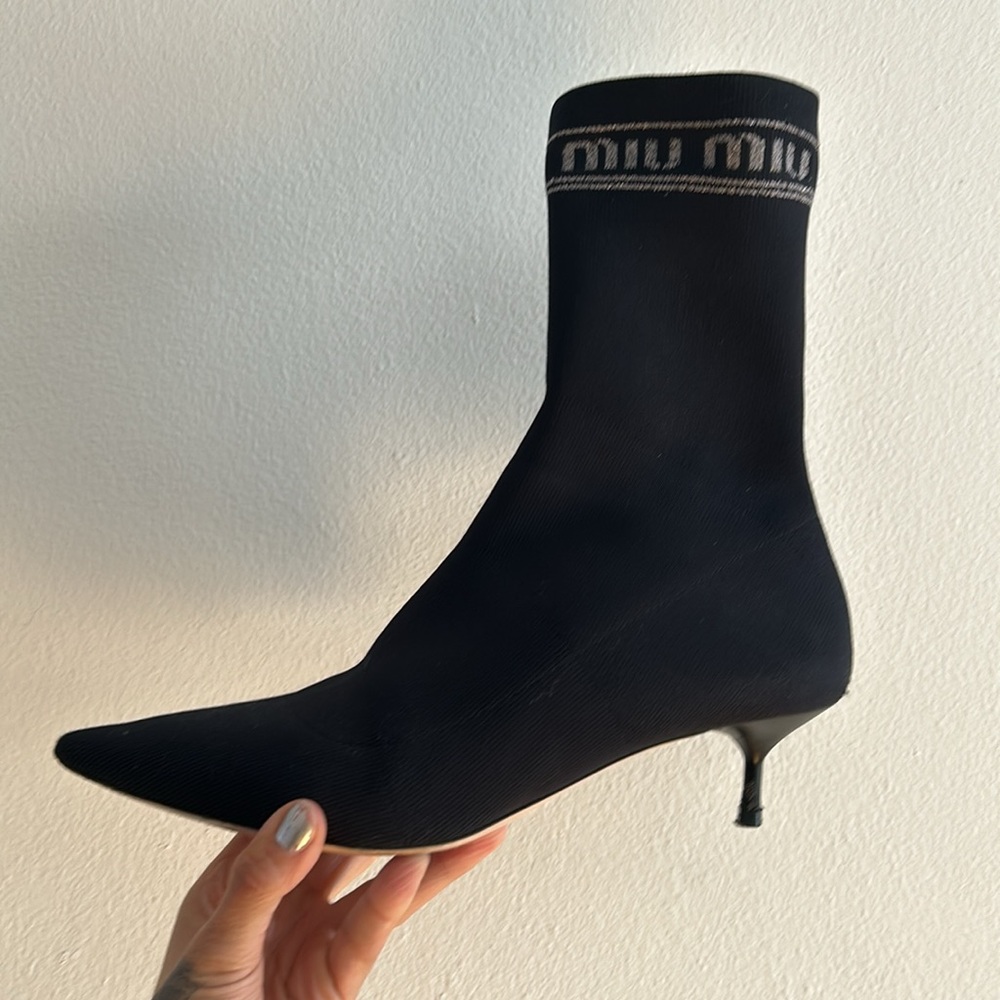 Designer MIU MIU Ankle Sock Boots - Size 8.5/9 - Picture 7 of 7